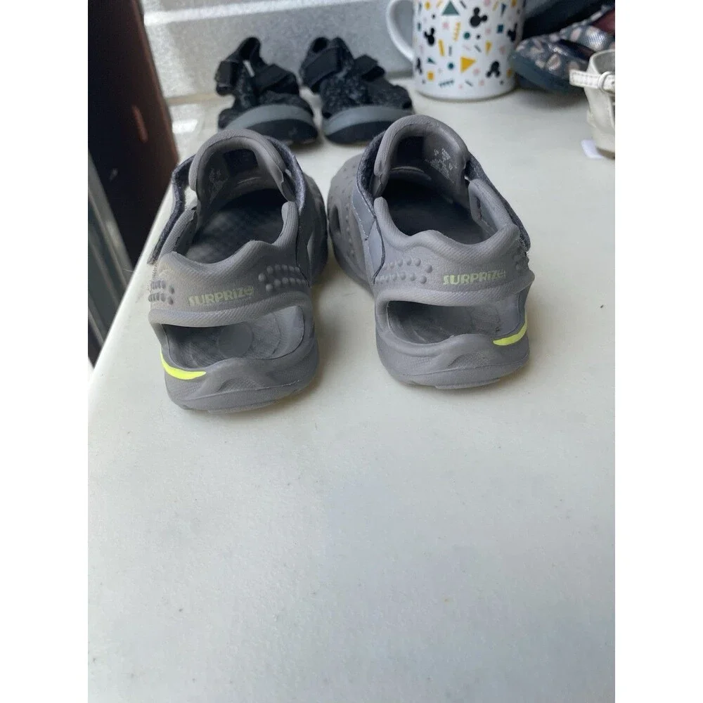 Surprize By Stride Rite Fargo Boys Water Shoes Sandals Size 8 Gray Closed Toe